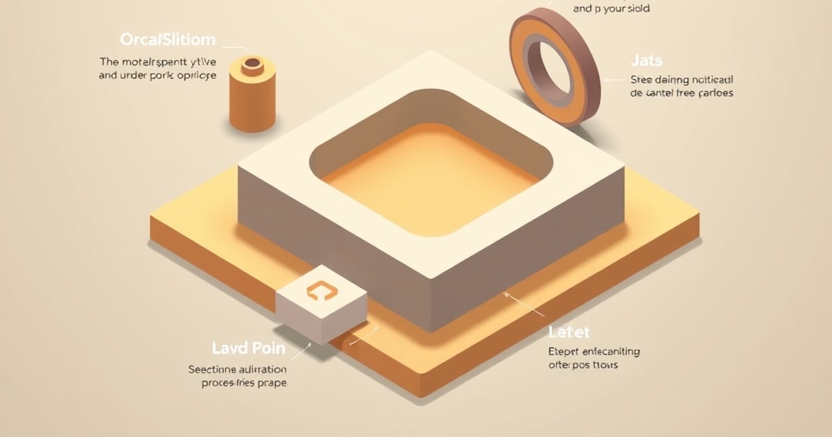 Isometric vector illustration showcasing OrcaSlicer features including calibration tools and workflow elements.